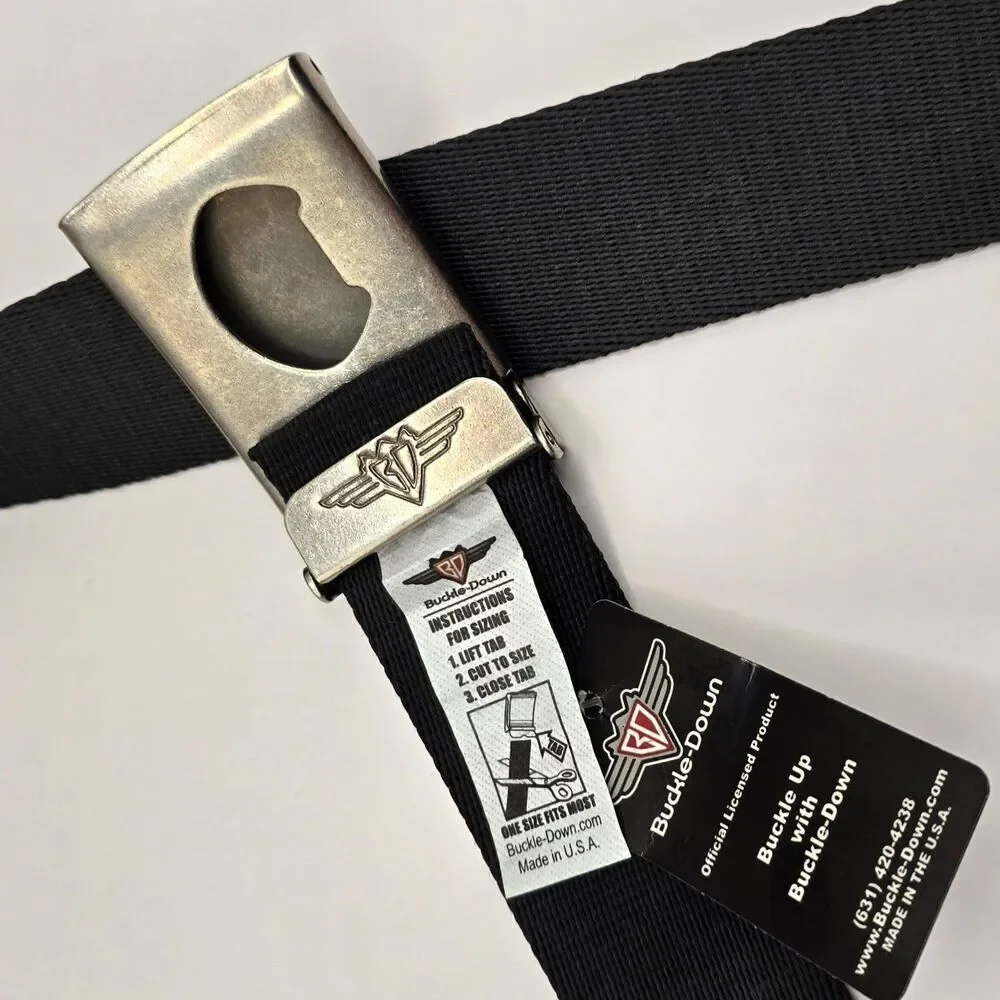 Buckle Down Harry Potter The New York Ghost Mens Belt Black White Cut To‎ Size